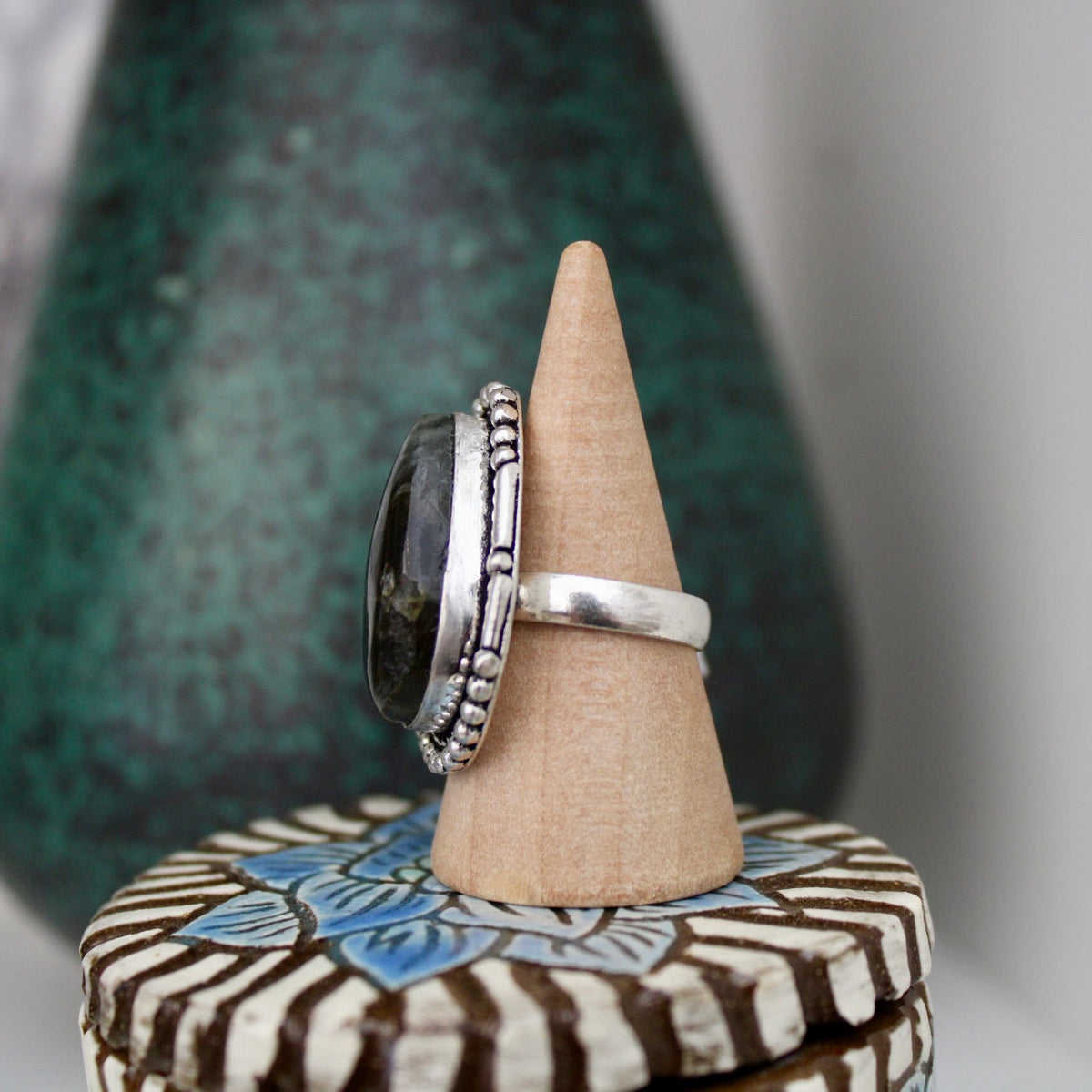Labradorite Teardrop Ring