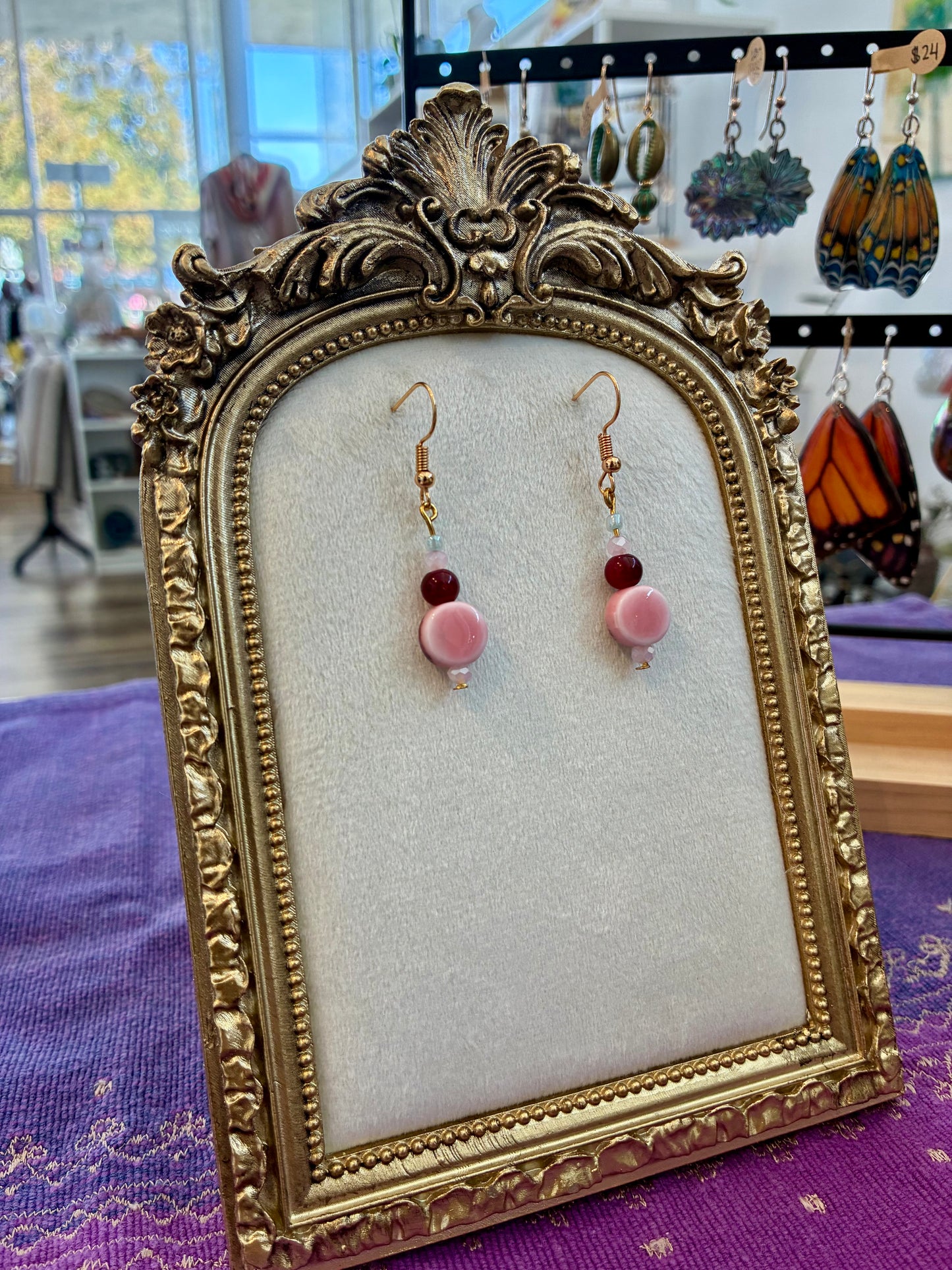 Petal Pink Dangle Earrings