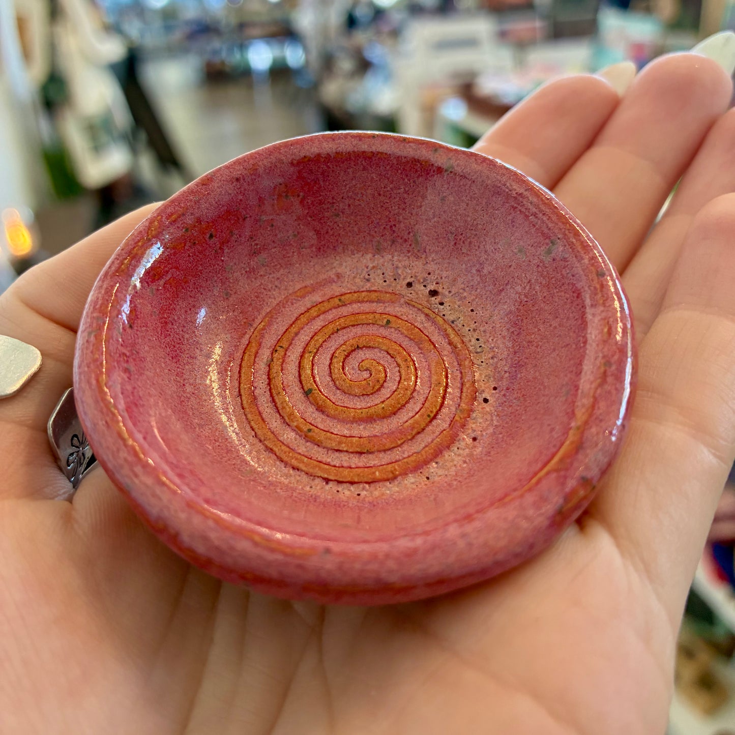 Tiny Pink Spiral Bowl
