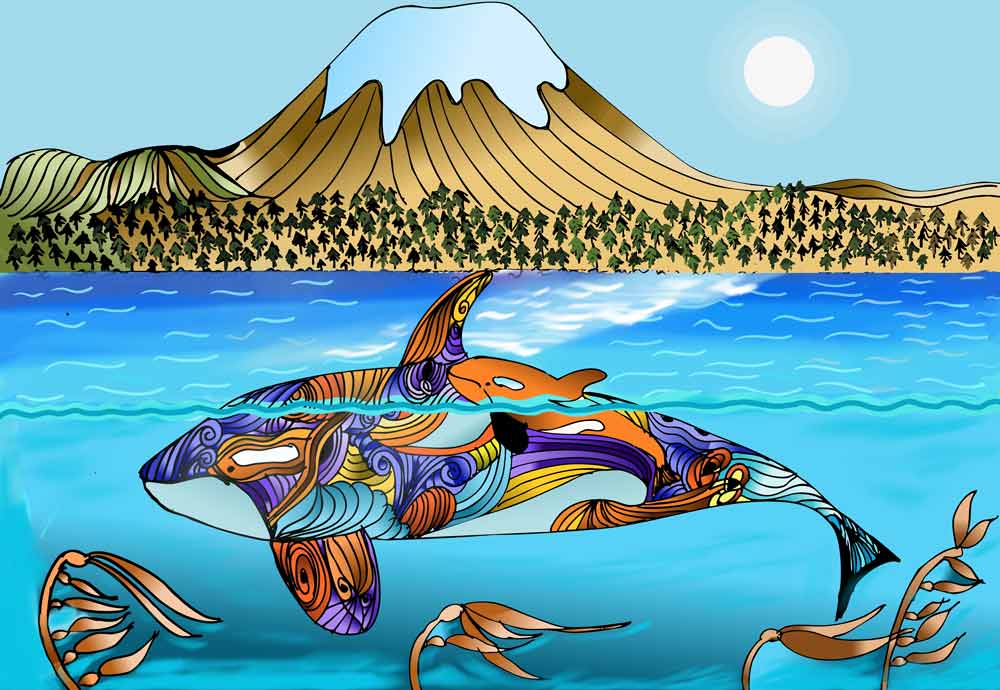 J62 and her Mom Cruising in the Salish Sea