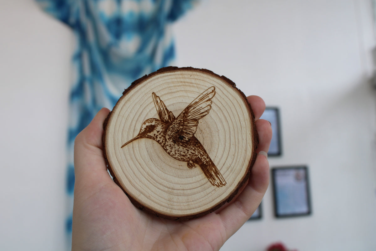 Wood-Burned Engraved Coasters