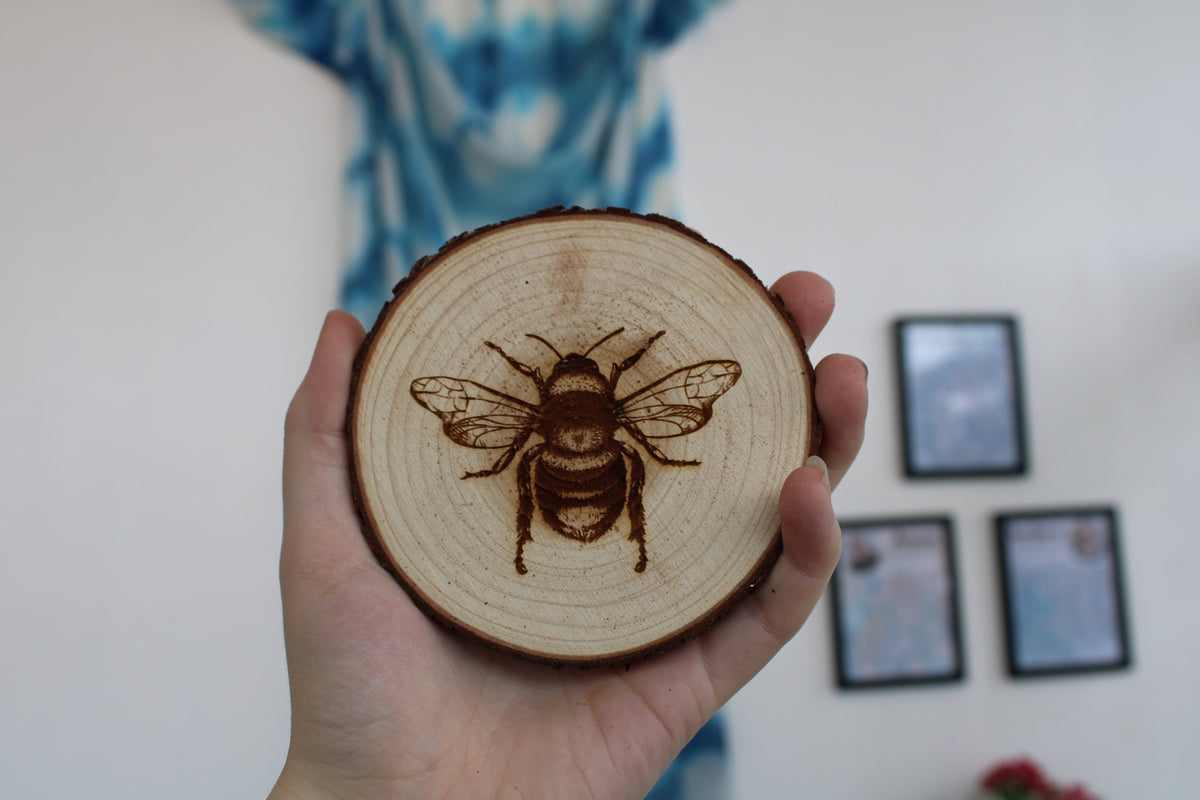 Wood-Burned Engraved Coasters