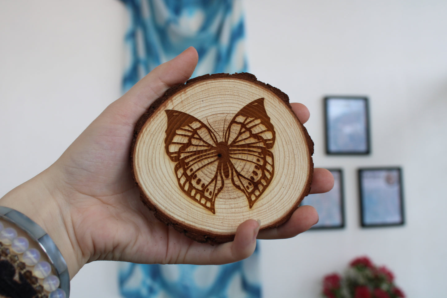 Wood-Burned Engraved Coasters
