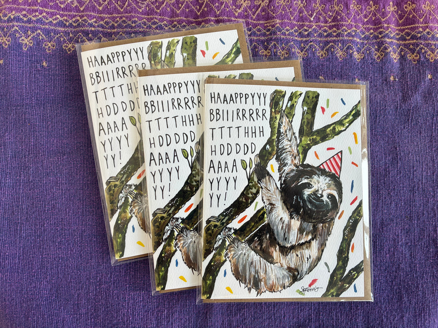 "Bday Sloth" Birthday Card