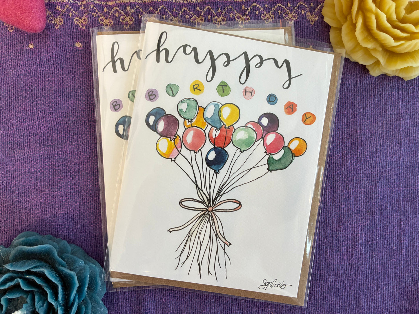 Bday Balloons Greeting Card