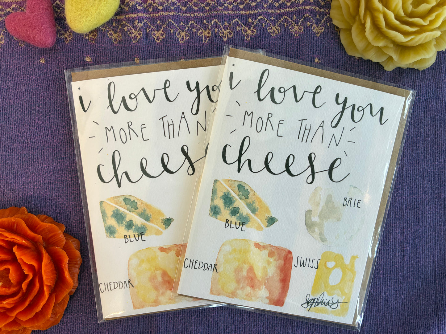 Love You More Than Cheese Greeting Card