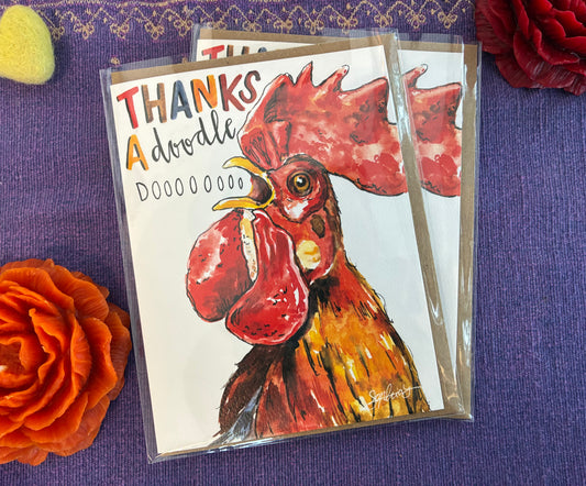 Thanks a Doodle Doo Greeting Card