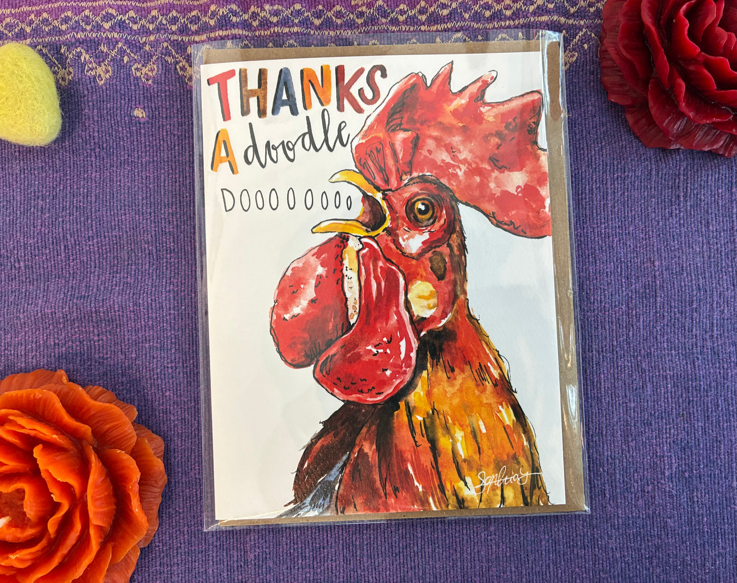 Thanks a Doodle Doo Greeting Card