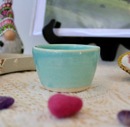 Tiny Light Blue Ceramic Cup