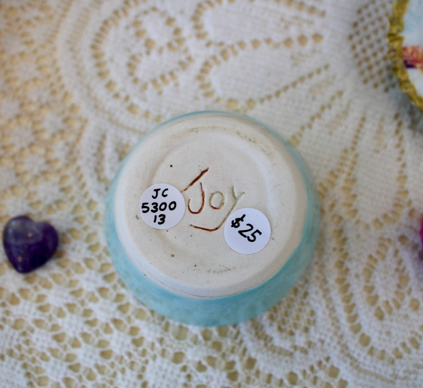 Tiny Light Blue Ceramic Cup
