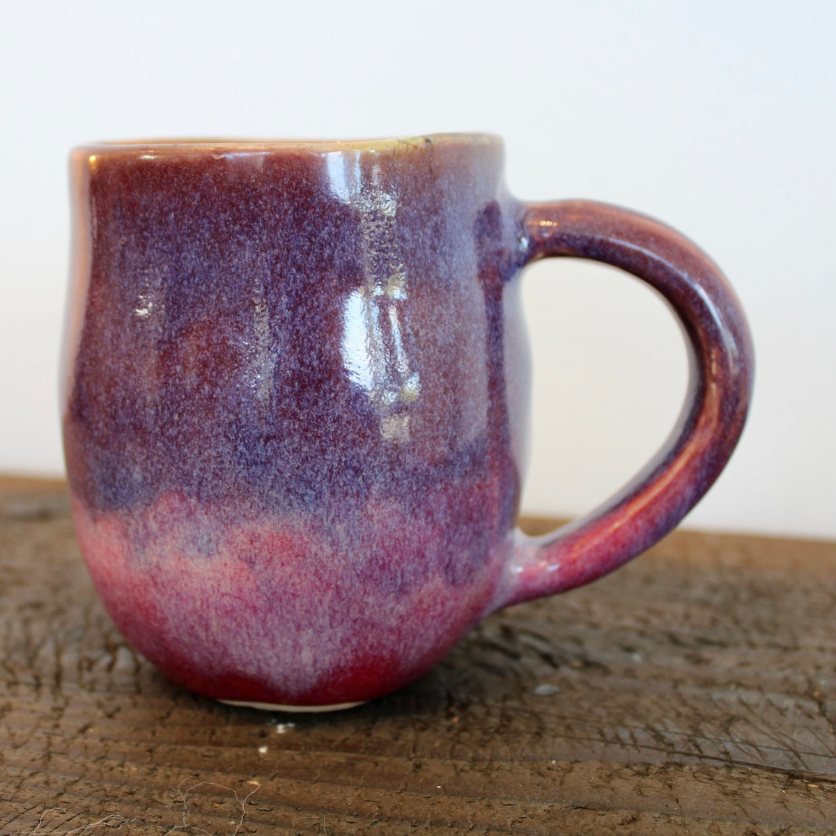 Purple & Pink Mug with Carved Crystals