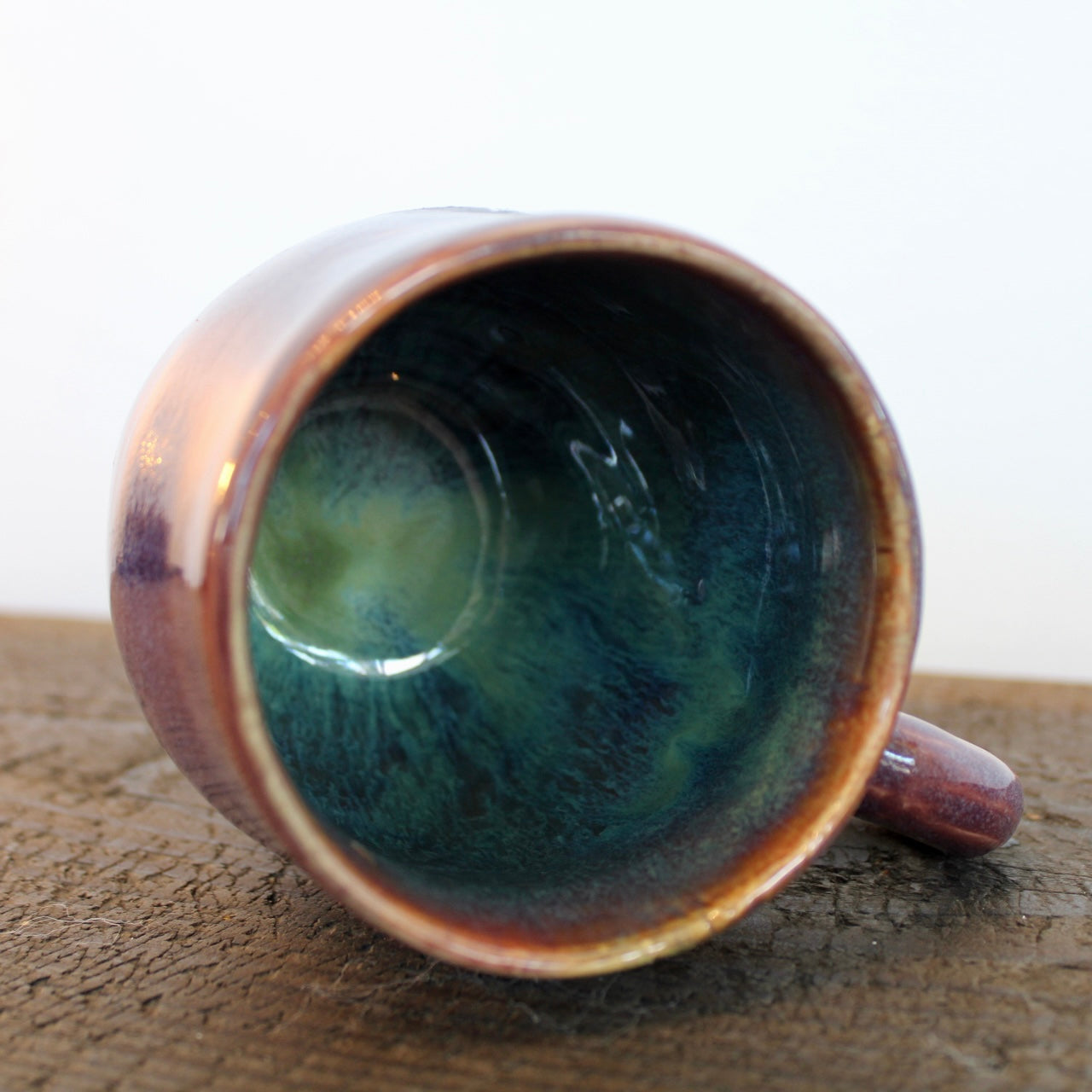 Purple & Pink Mug with Carved Crystals