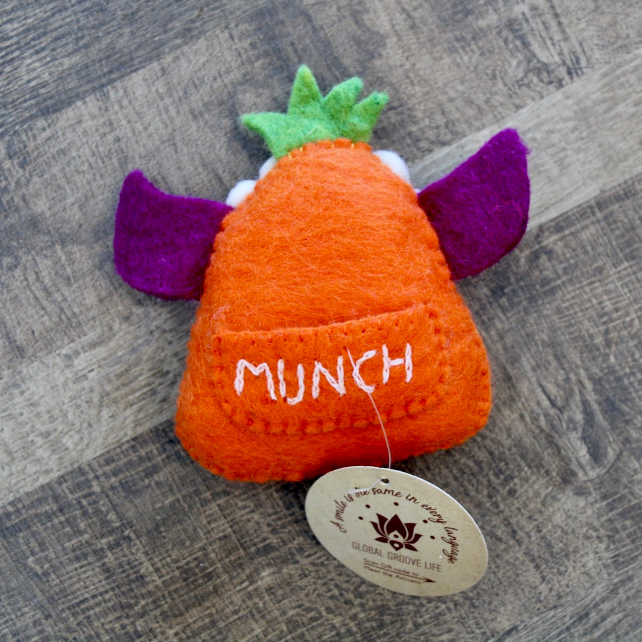 Orange Felt Monster - Tooth Fairy Pillow