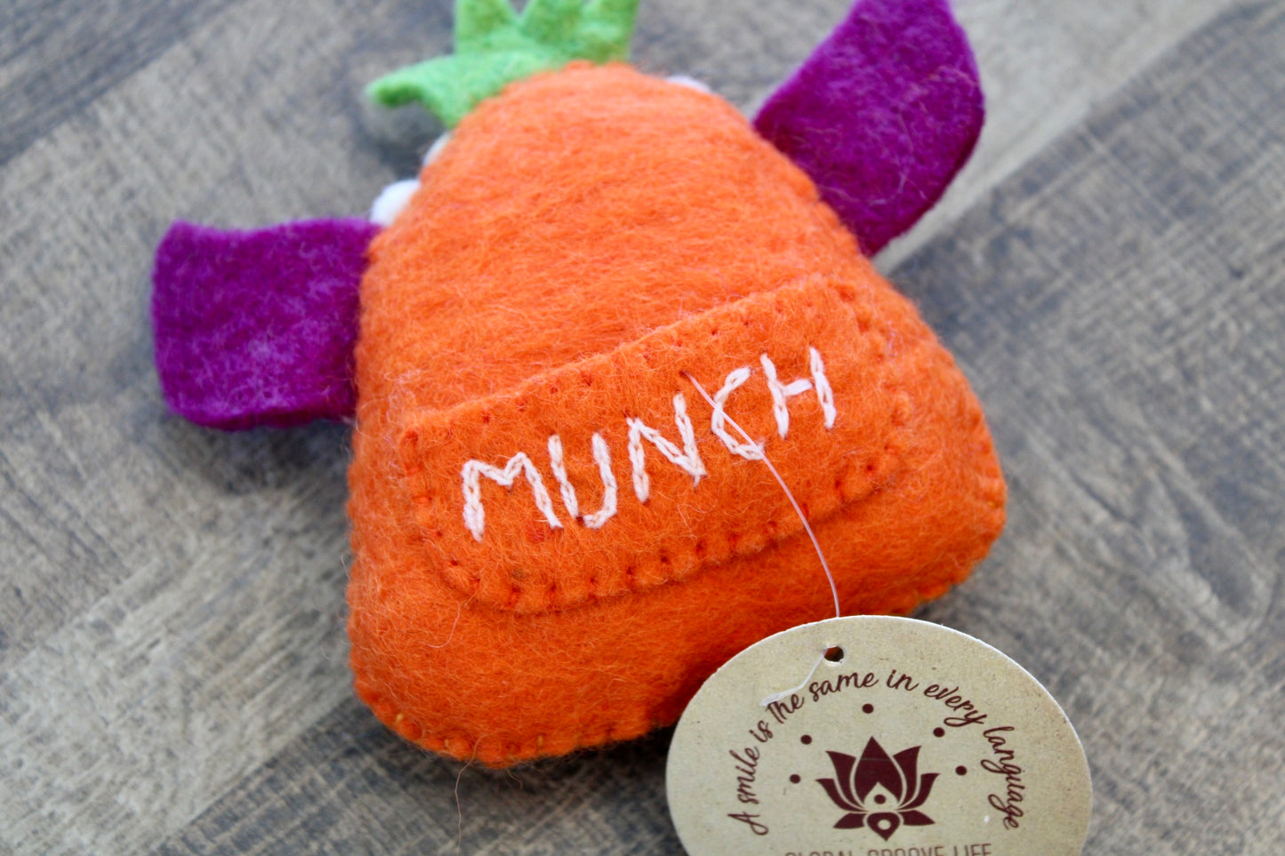 Orange Felt Monster - Tooth Fairy Pillow