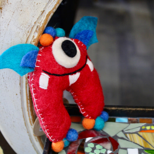 Red Felt Monster - Tooth Fairy Pillow