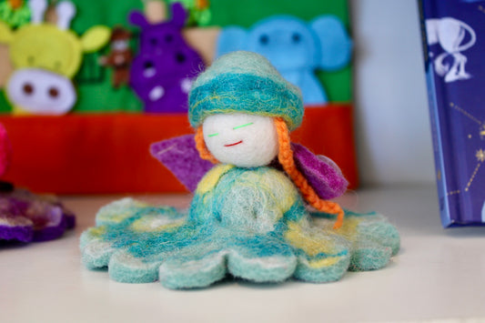 Felted Flower Fairy Doll