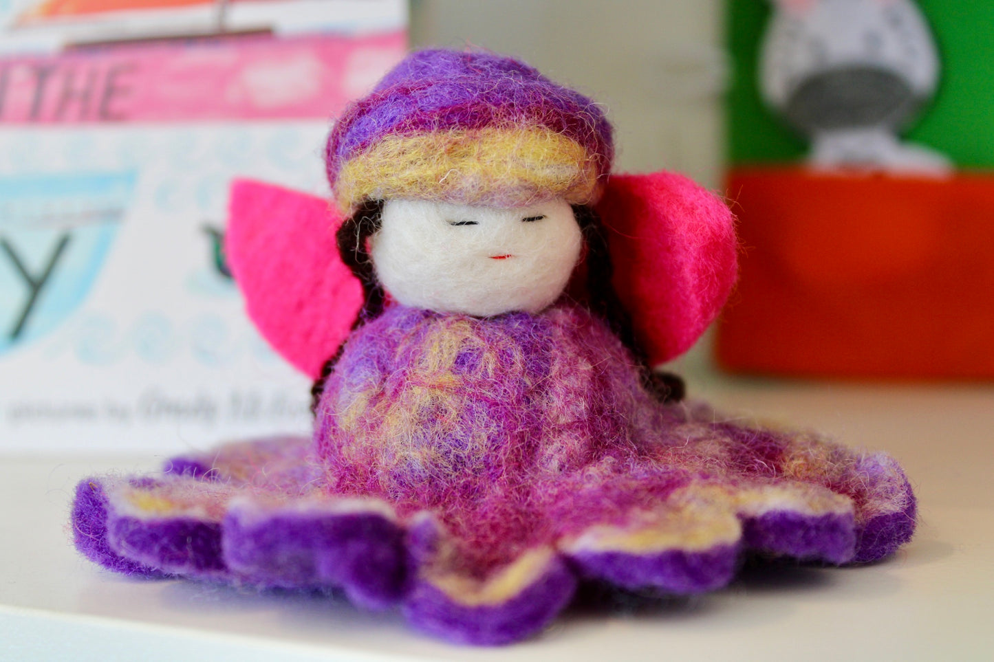 Felted Flower Fairy Doll