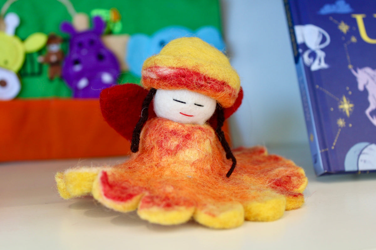 Felted Flower Fairy Doll
