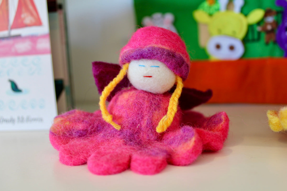 Felted Flower Fairy Doll