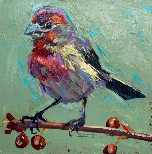 Finch with Berries