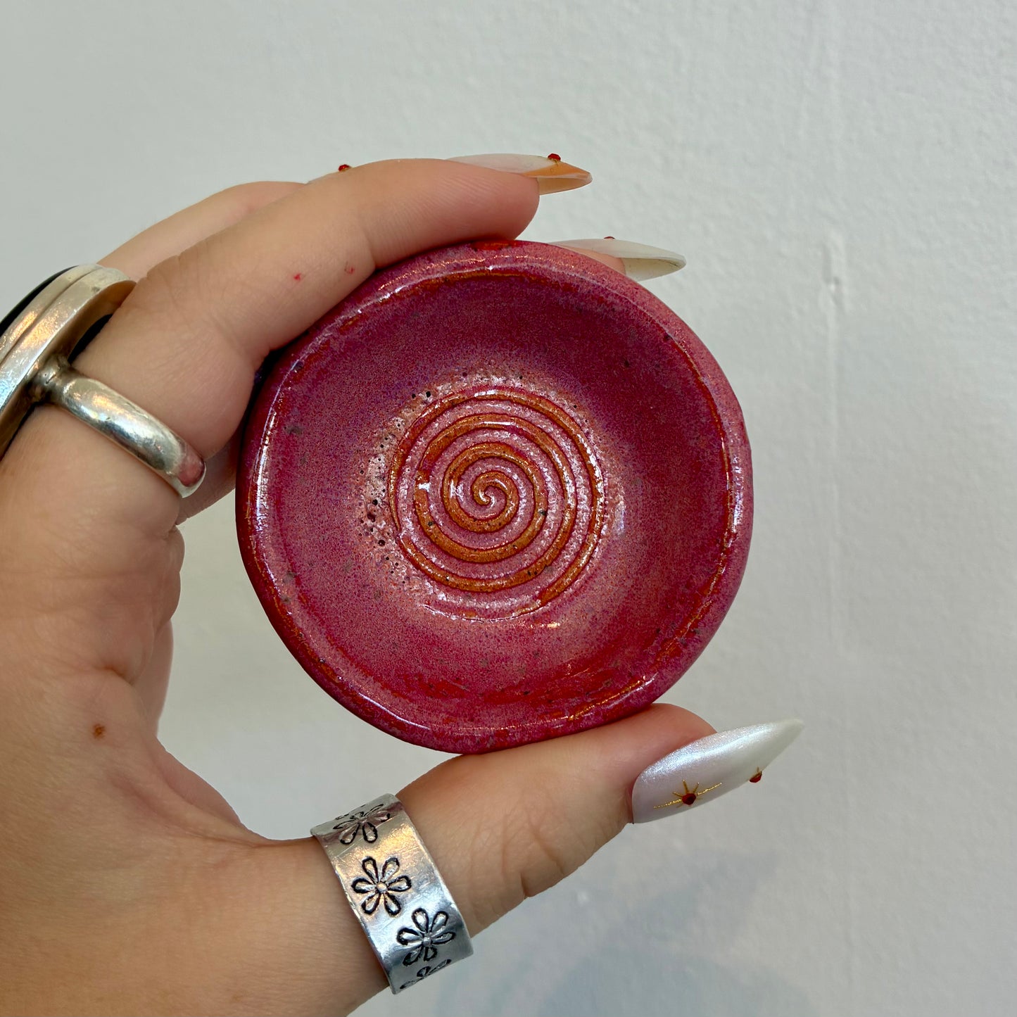 Tiny Pink Spiral Bowl