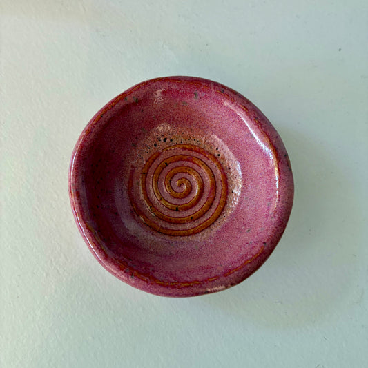 Tiny Pink Spiral Bowl