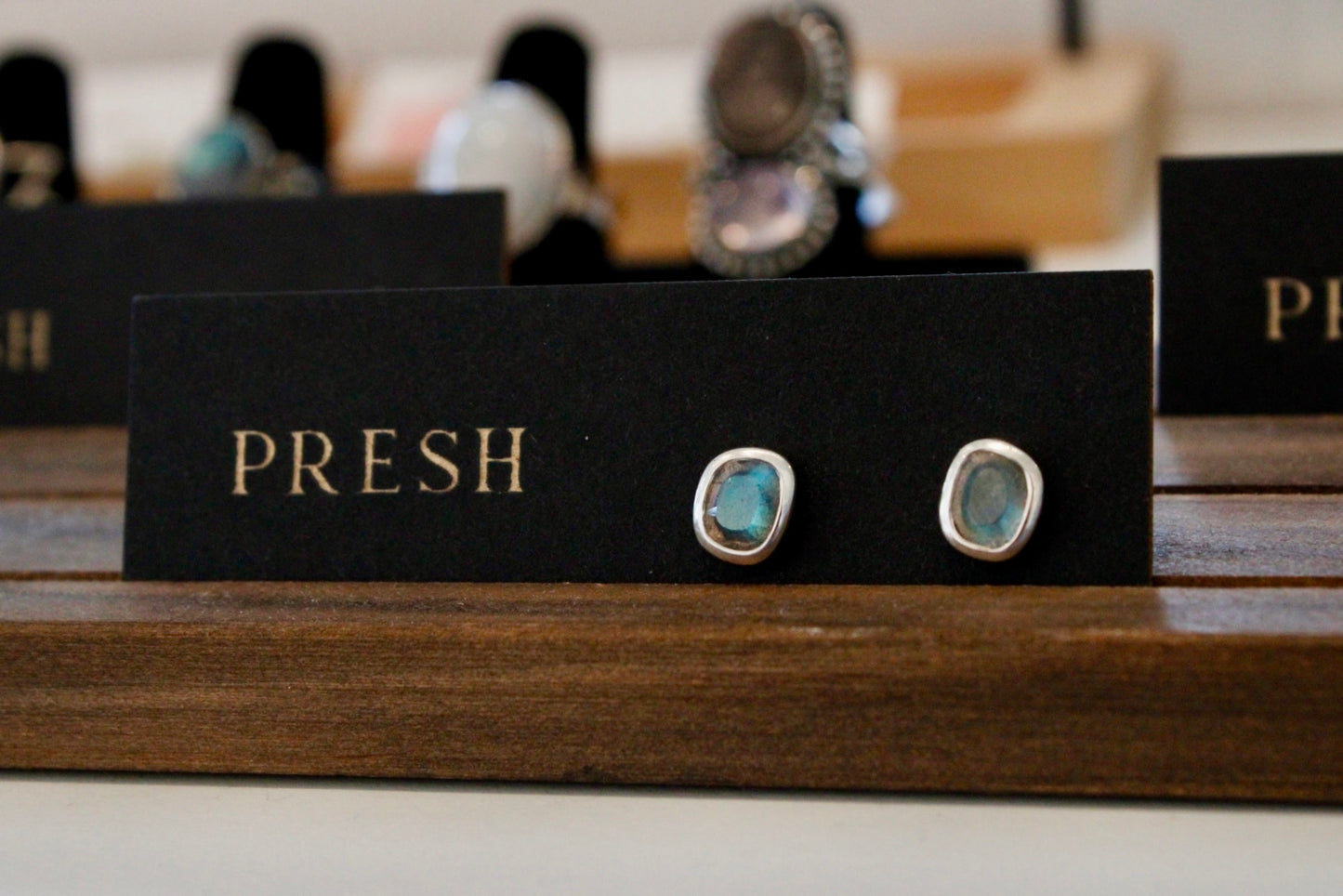 Organic Gemstone Studs