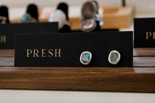 Organic Gemstone Studs