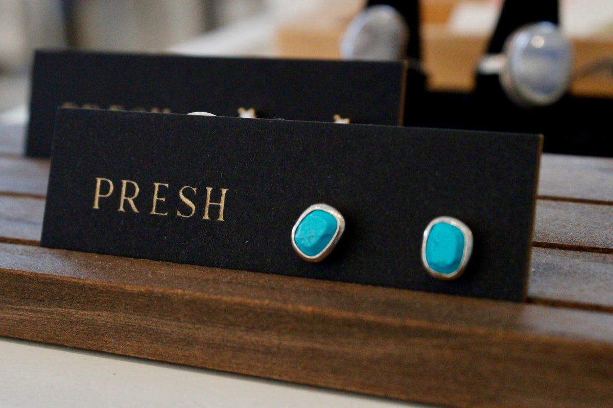 Organic Gemstone Studs