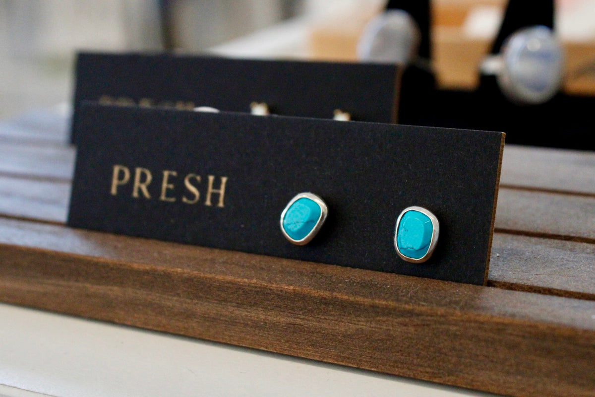 Organic Gemstone Studs