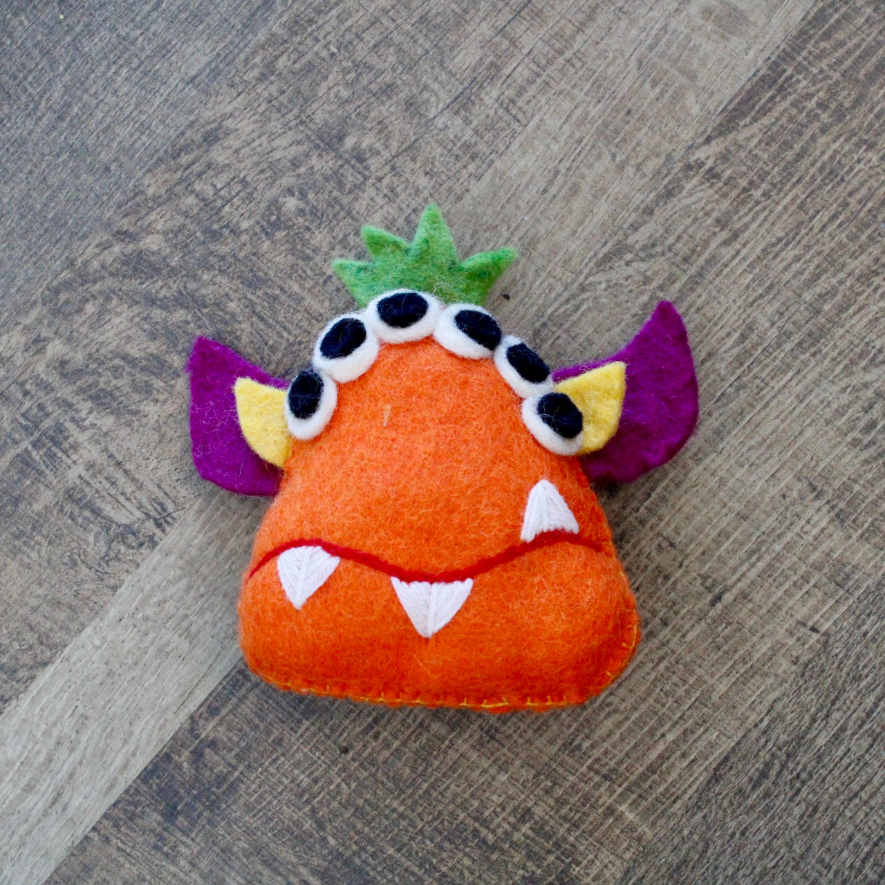 Orange Felt Monster - Tooth Fairy Pillow